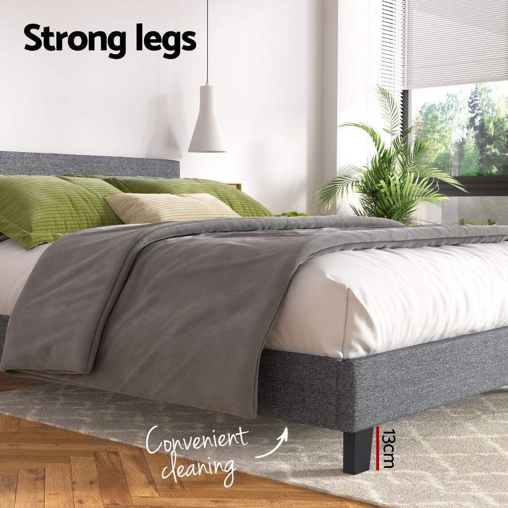 Alderon Fabric Bed Frame – Grey – Double