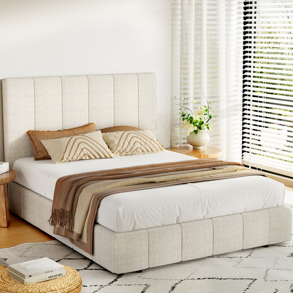 Bed Frame Beige TETTE – Double