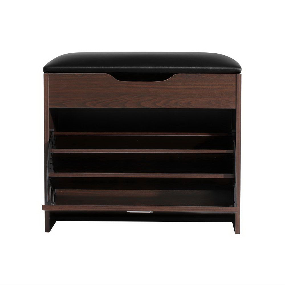 Marston Shoe Storage Bench – Walnut – Standard