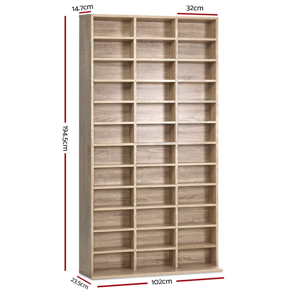 Bertram Media Storage Shelf – Oak – 102 cm