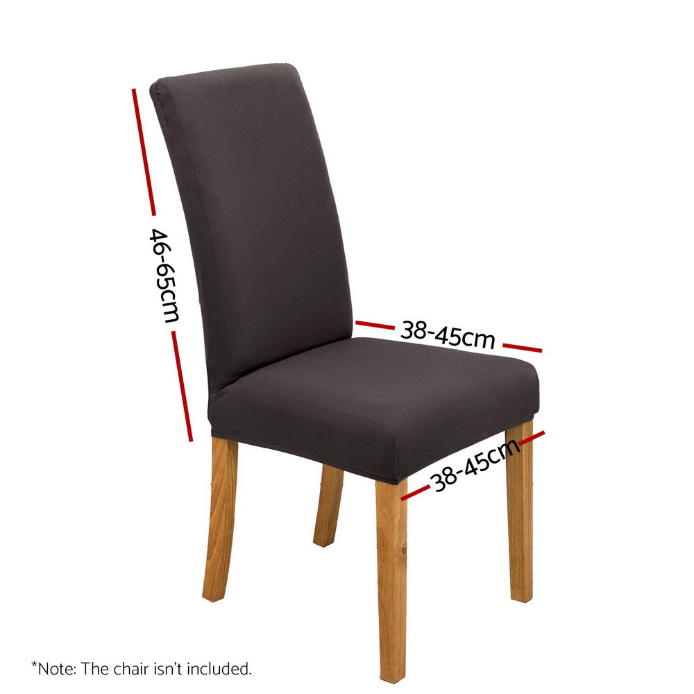 Marino Dining Chair Covers – Dark Grey – Set of 4