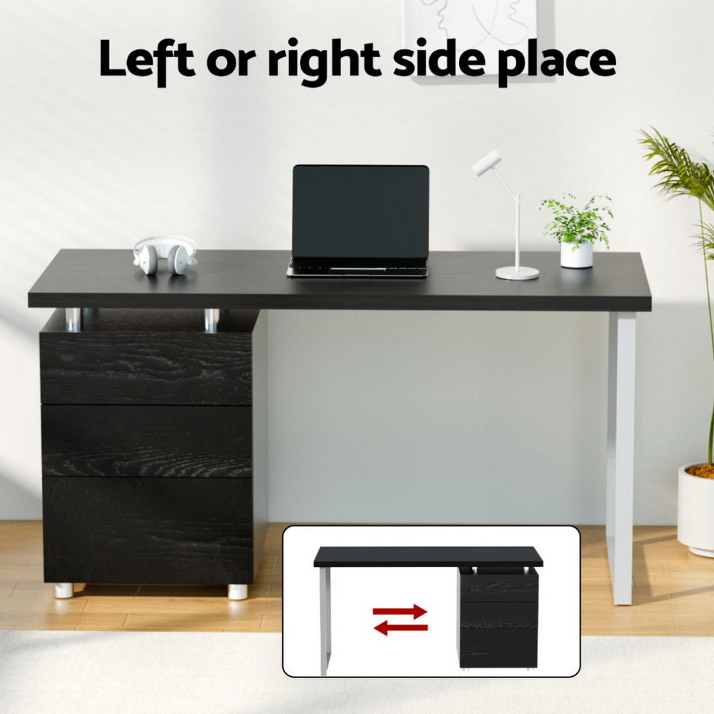 Hudson Computer Desk – Black – 140 cm