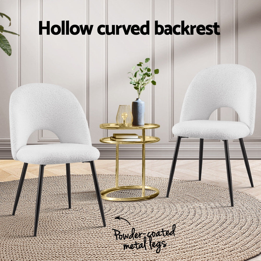 Arlo Dining Chairs – White – Set of 2