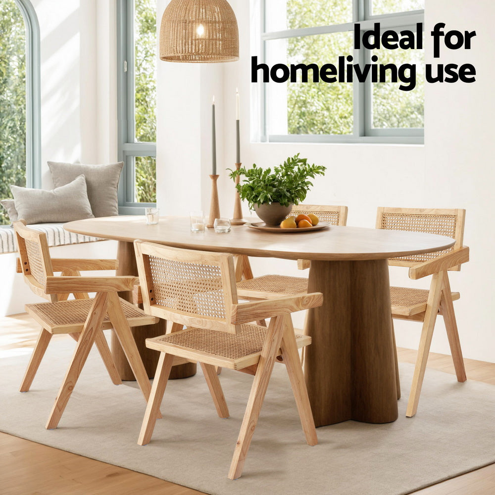 Atlas Rattan Dining Chairs – Natural – Set of 2