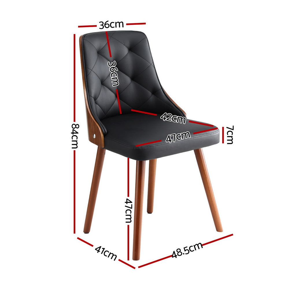 Dalton Dining Chairs – Black – Set of 2