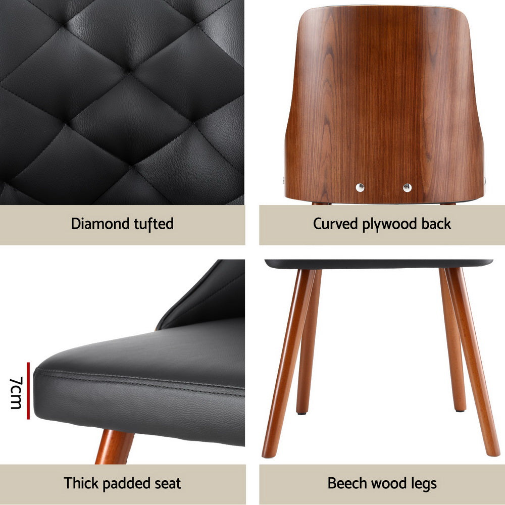Dalton Dining Chairs – Black – Set of 2