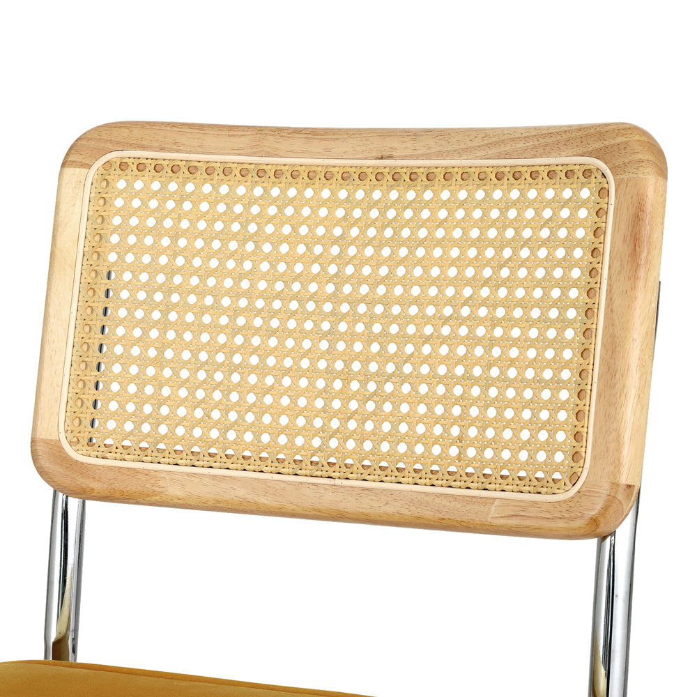 Marano Cantilever Dining Chairs – Yellow – Set of 2