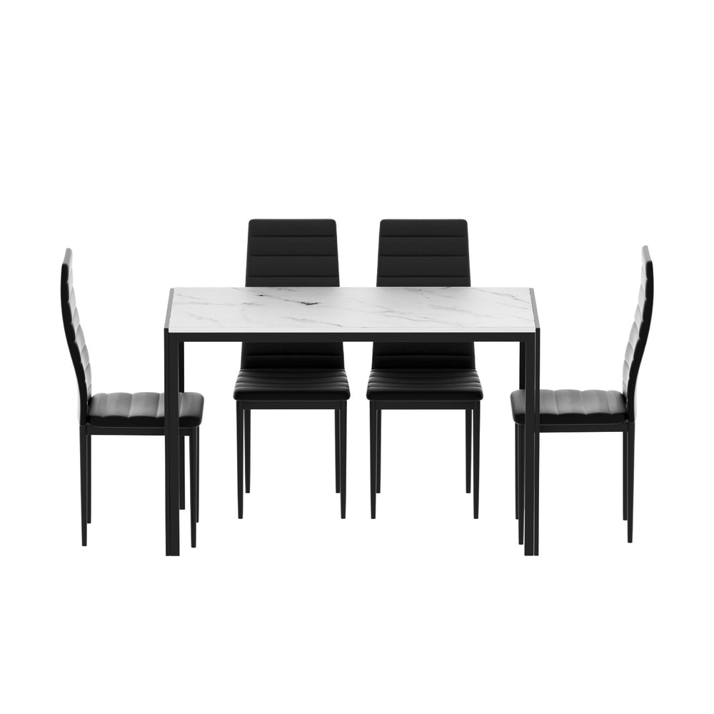 Stellan Dining Table & Chair Set – Black – 5 Piece