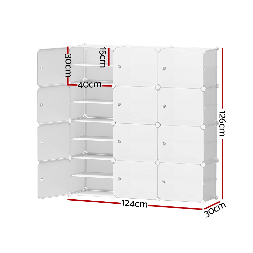 Kendra Modular Storage System – White – 12 Cube