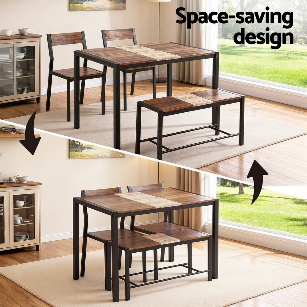 Alderon Dining Set – Brown – 4 Piece