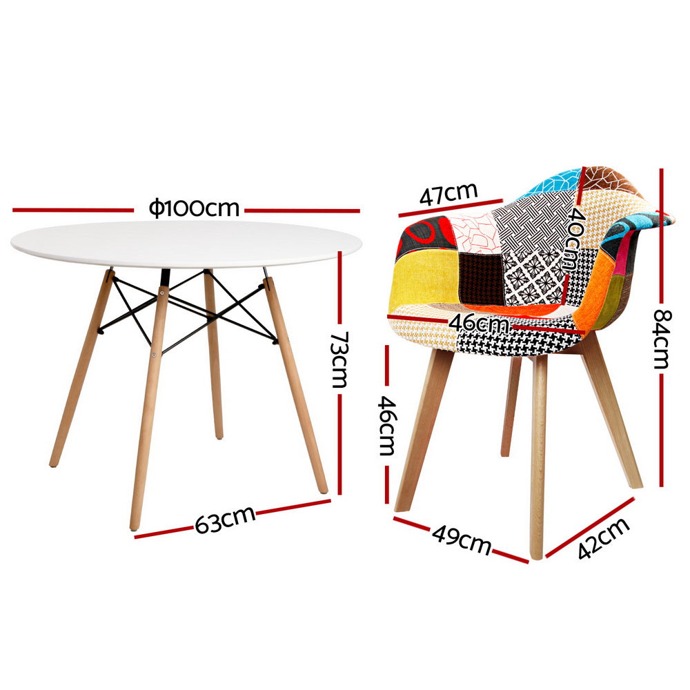 Cove Dining Table & Chair Set – White – 5 Piece