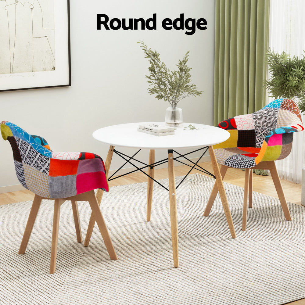 Nova Dining Table & Chair Set – White – 3 Piece