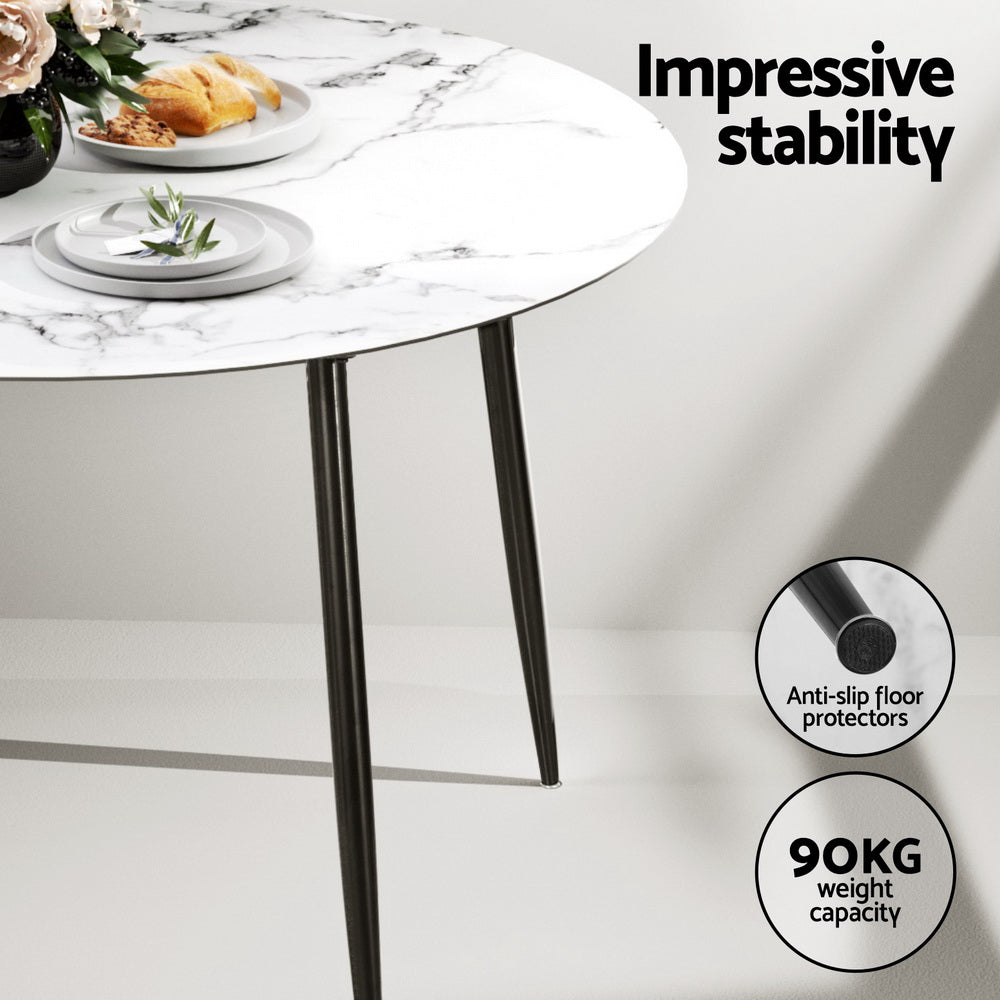 Caspian Dining Table & Chair Set – Black – 5 Piece