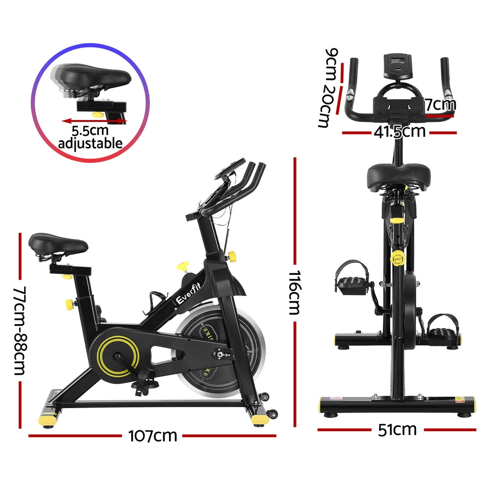 Pulse Magnetic Spin Bike – Black – Bluetooth