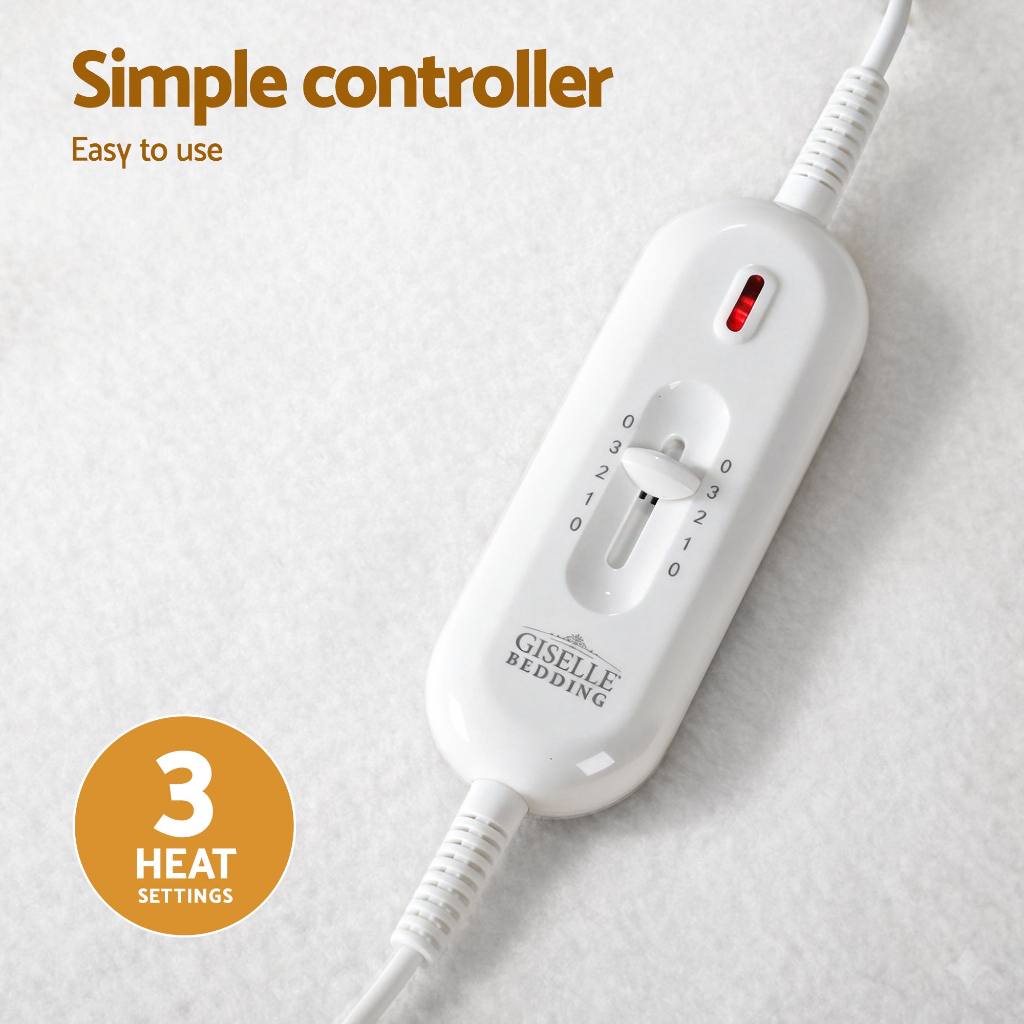 Hudson Electric Blanket – White – King Single