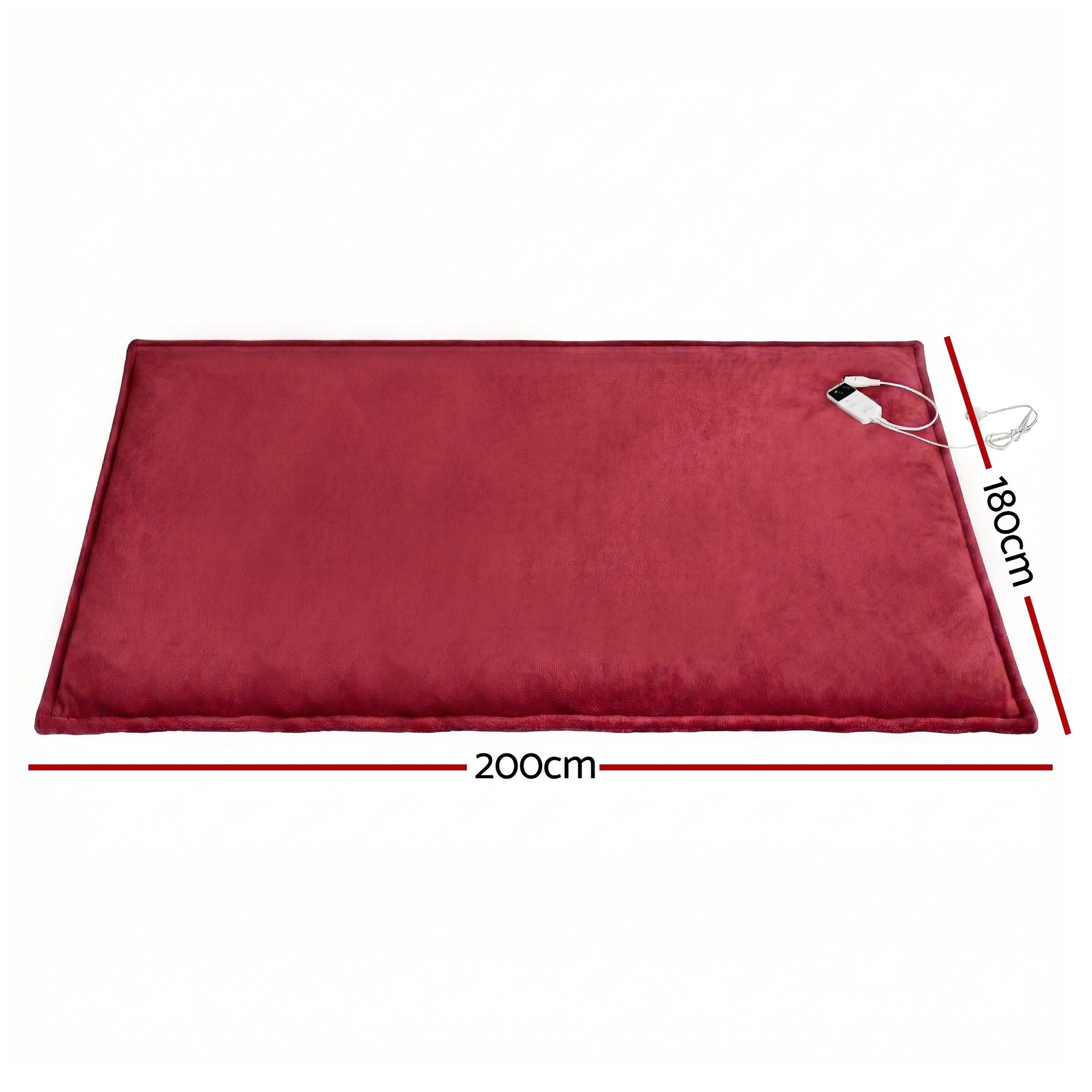 Kairo Electric Throw Rug – Burgundy – Double