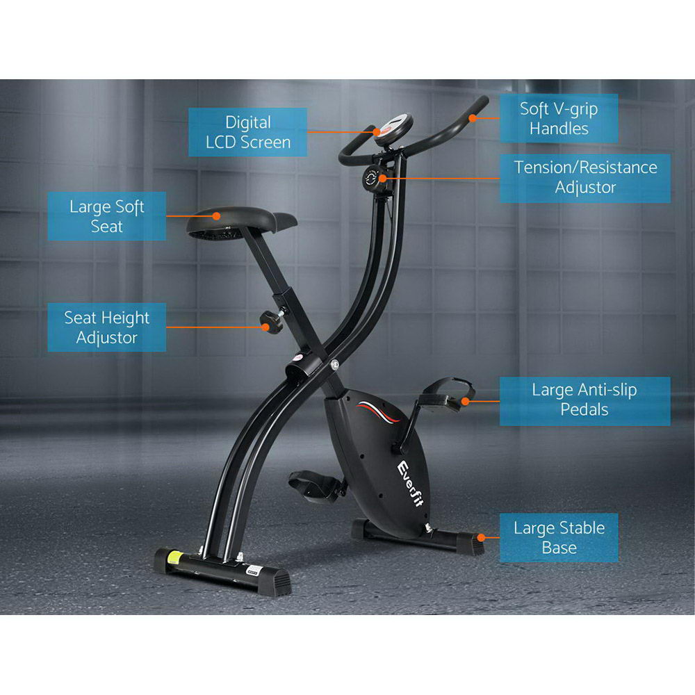 Volos Folding X-Bike – Black – 8 Level Resistance