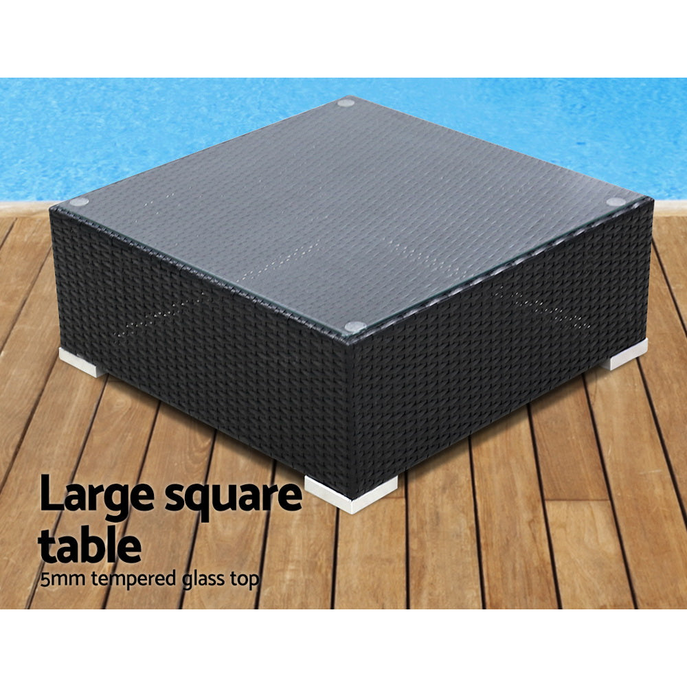 Haven Outdoor Sofa Set – Black – 8 Piece