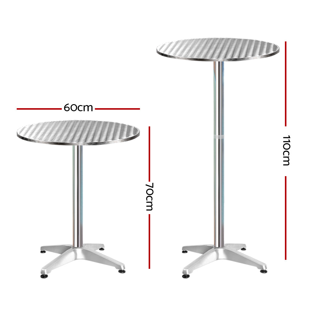 Altara Outdoor Bar Tables – Silver – Set of 6