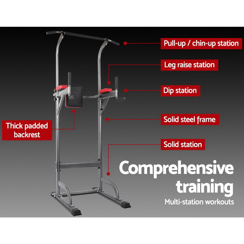 Apex Multi-Function Fitness Tower – Black – 200kg Capacity