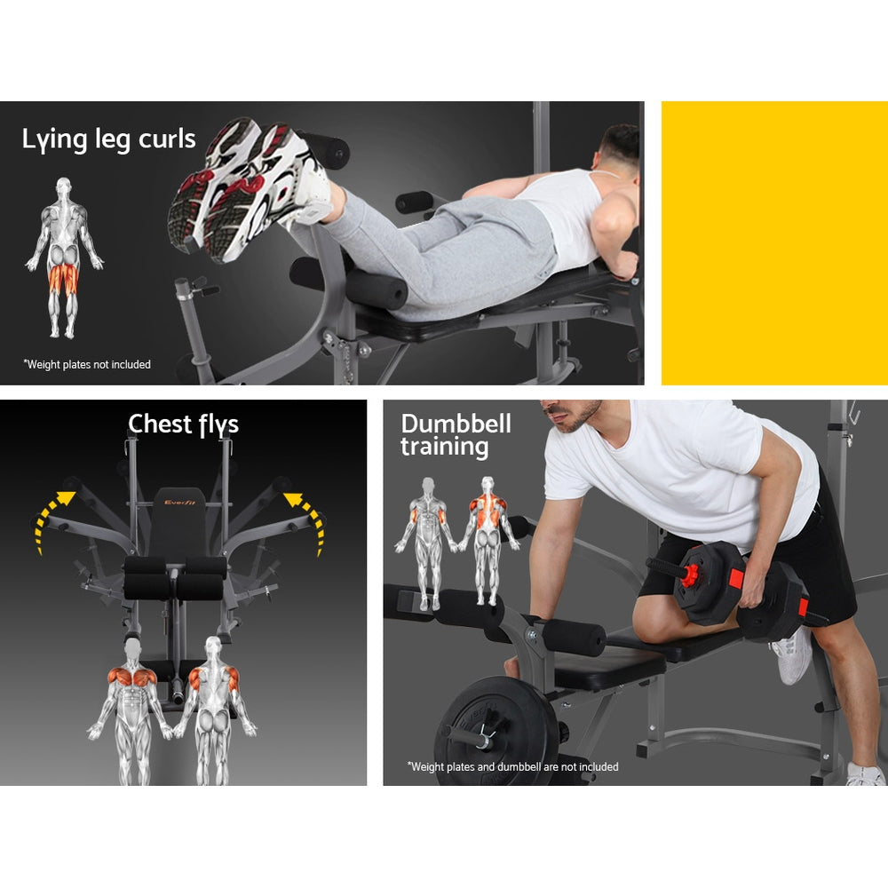 Atlas 8-in-1 Weight Bench – Black – 200kg