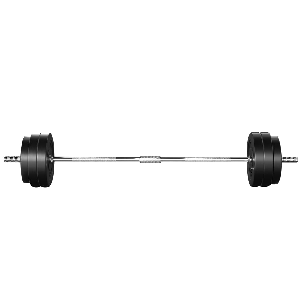 Everfit Barbell Weight Set – Black – 58kg