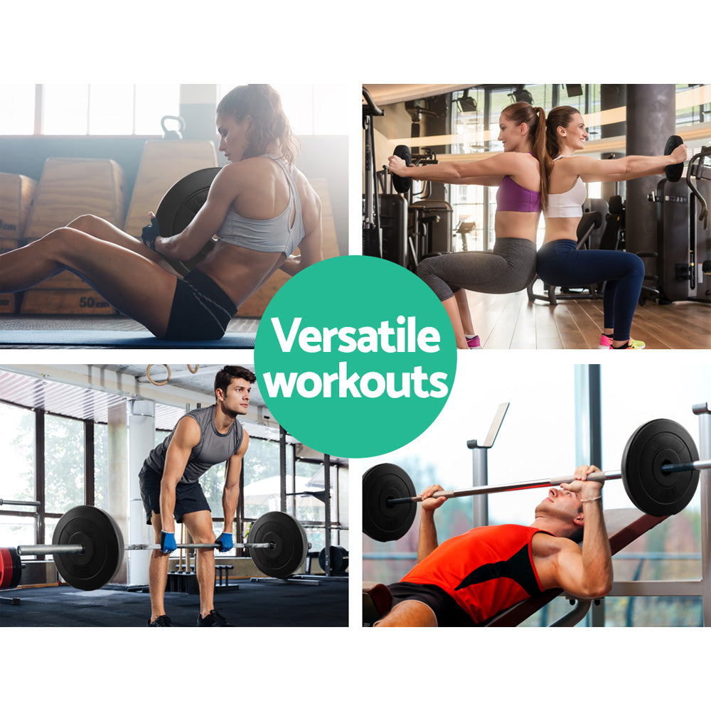 Everfit Standard Weight Plates – Black – Set of 2