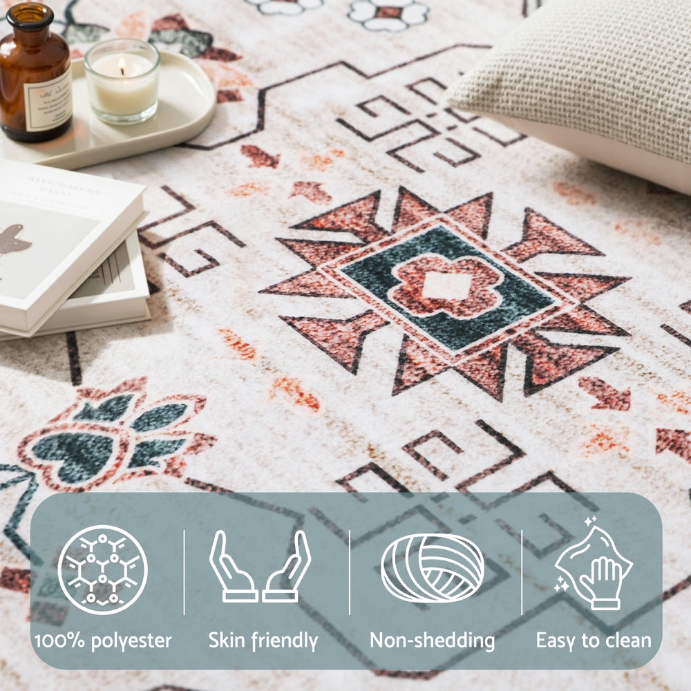 Meridian Transitional Washable Rug – Beige / Cream – 160 × 230 cm