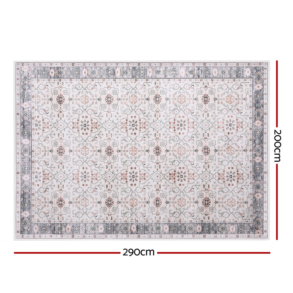 Meridian Transitional Washable Rug – Beige / Cream – 200 × 290 cm