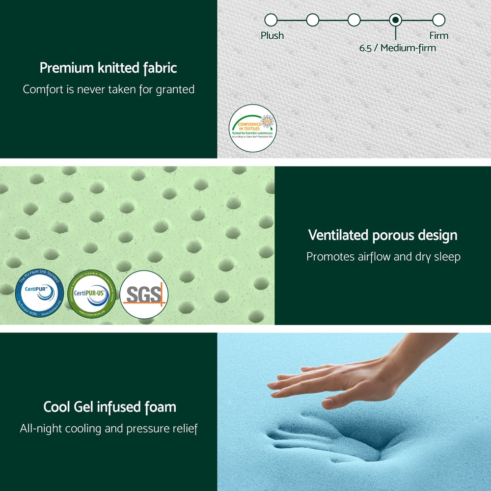 Tranquil Gel Foam Mattress – White – Double