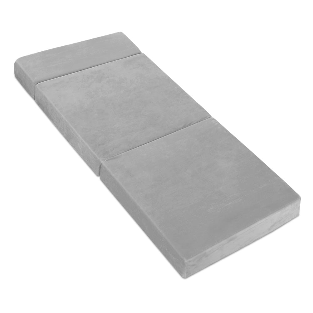 Luxora Folding Memory Foam Mattress – Light Grey – Kids