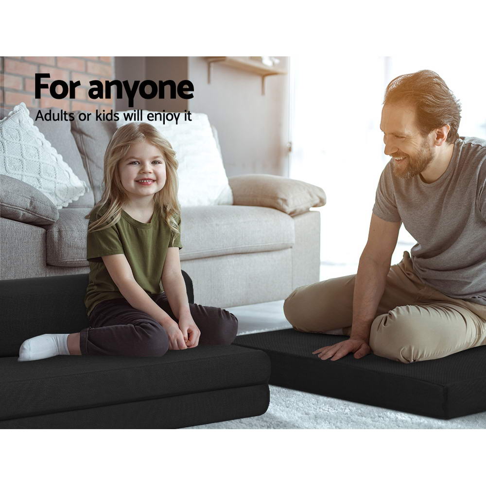 Aerial Folding Memory Foam Mattress – Black – Double
