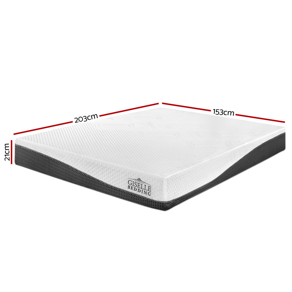 SoftHaven Gel Foam Mattress – White – Queen