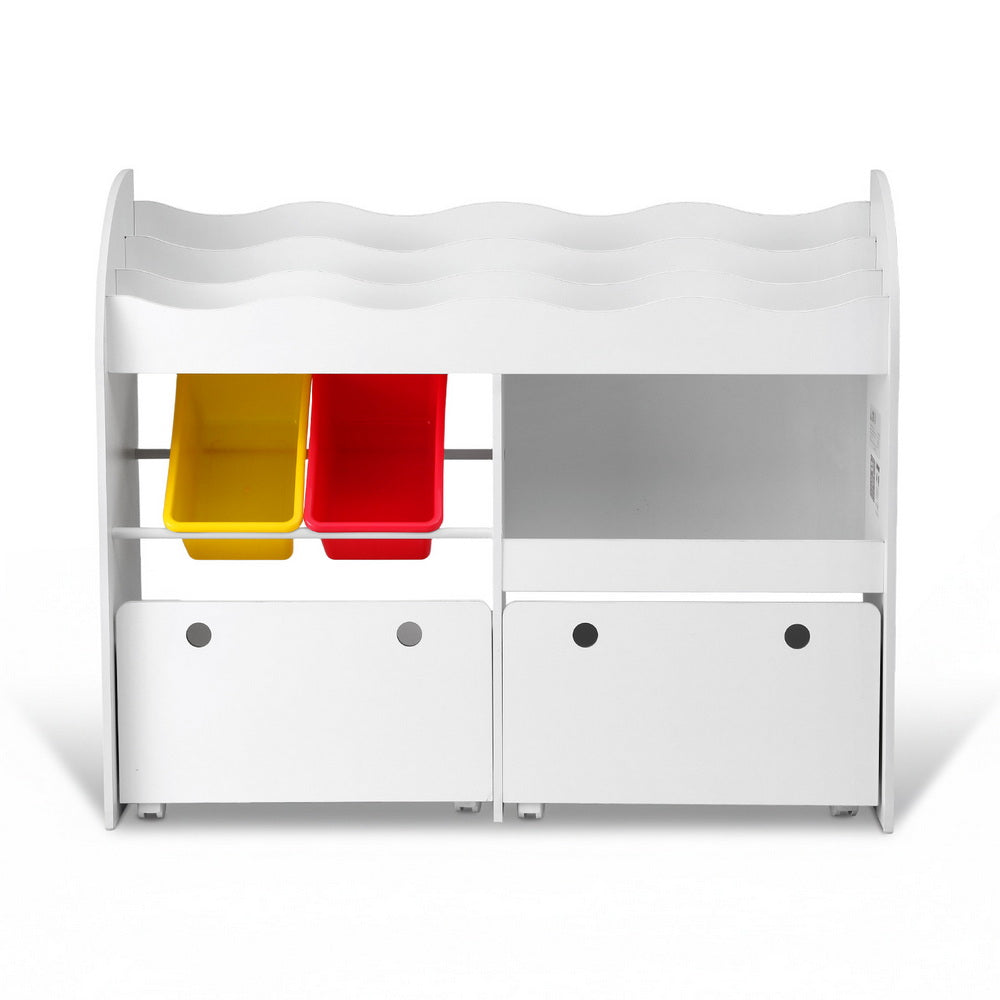 Rowan Kids Bookshelf – White – 3 Tier