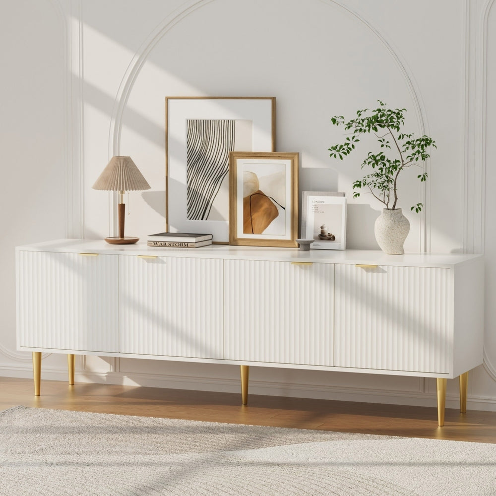 Atlas TV Cabinet Entertainment Unit Stand Storage 180CM White