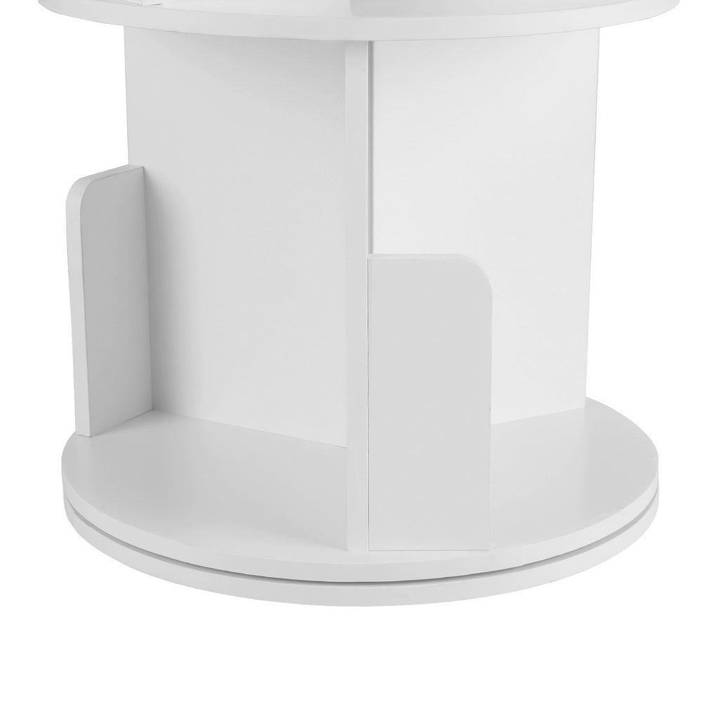 Edie 4-Tier Rotating Display Shelf – White – 130 cm