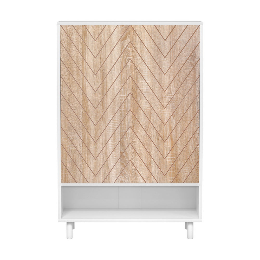 Hudson Shoe Rack Cabinet – White – 24 Pairs
