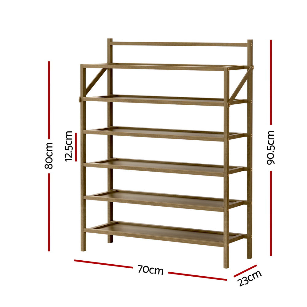Kaelin Foldable Shoe Rack – Natural – 18 Pairs