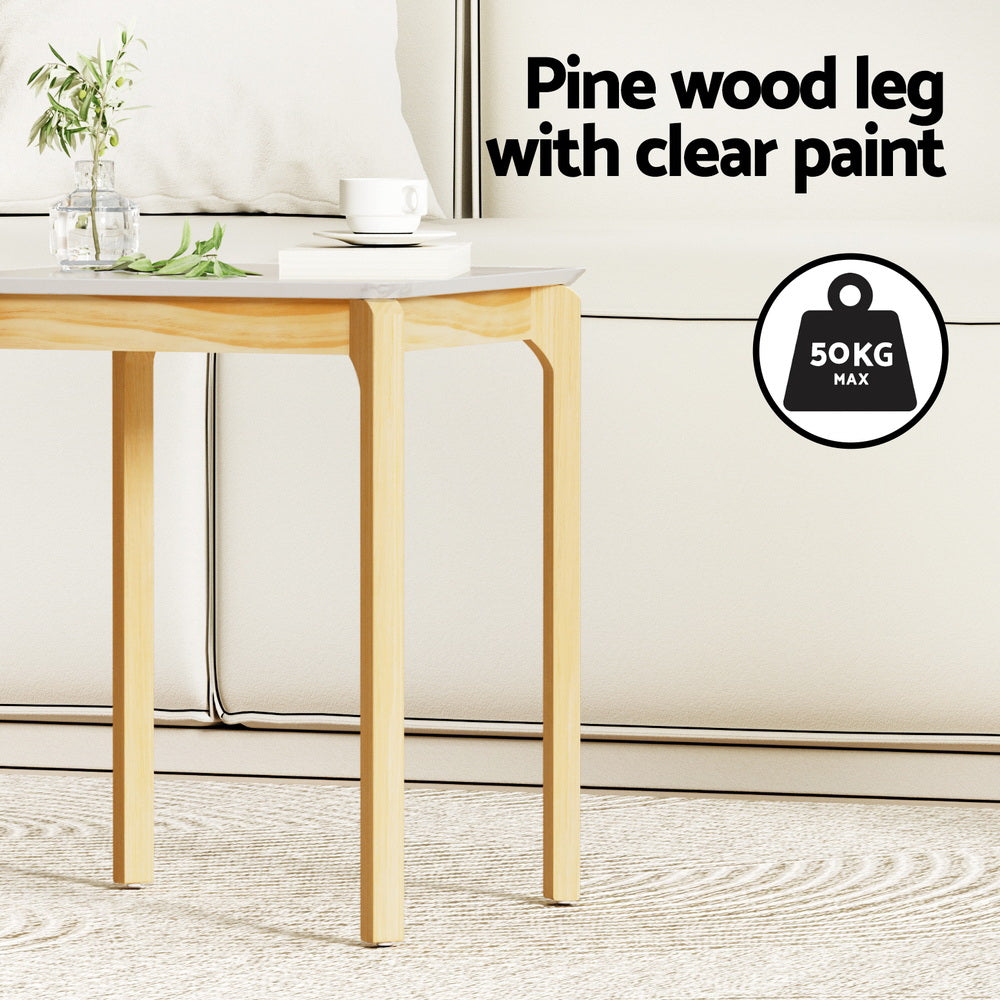 Palermo Coffee Table – White – 45 cm