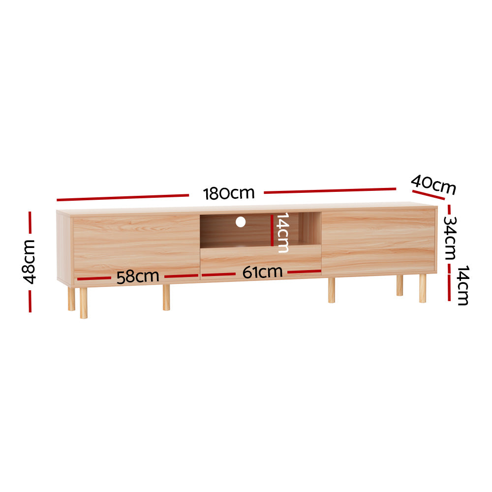 Amber Entertainment Unit TV Stand – Pine – 180 cm