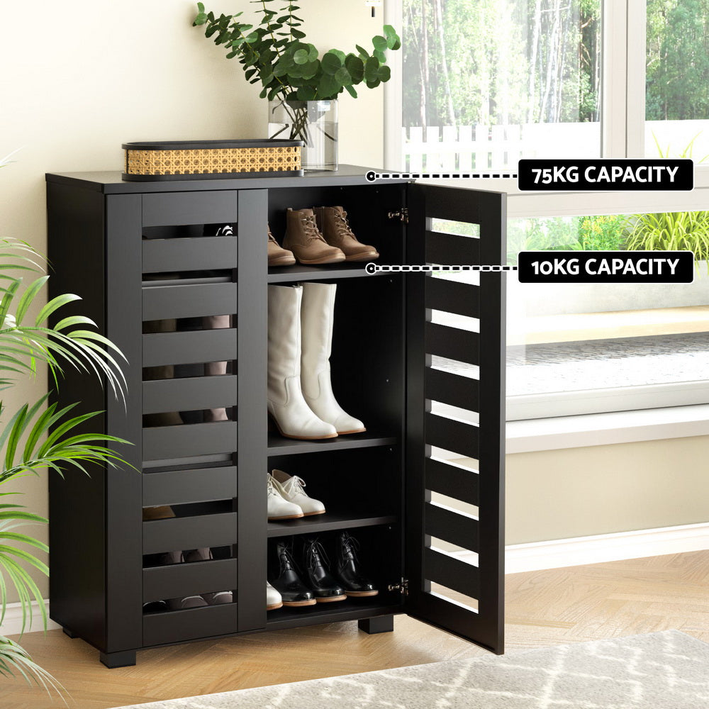 Alster Shoe Storage Cabinet – Black – 5 Tier