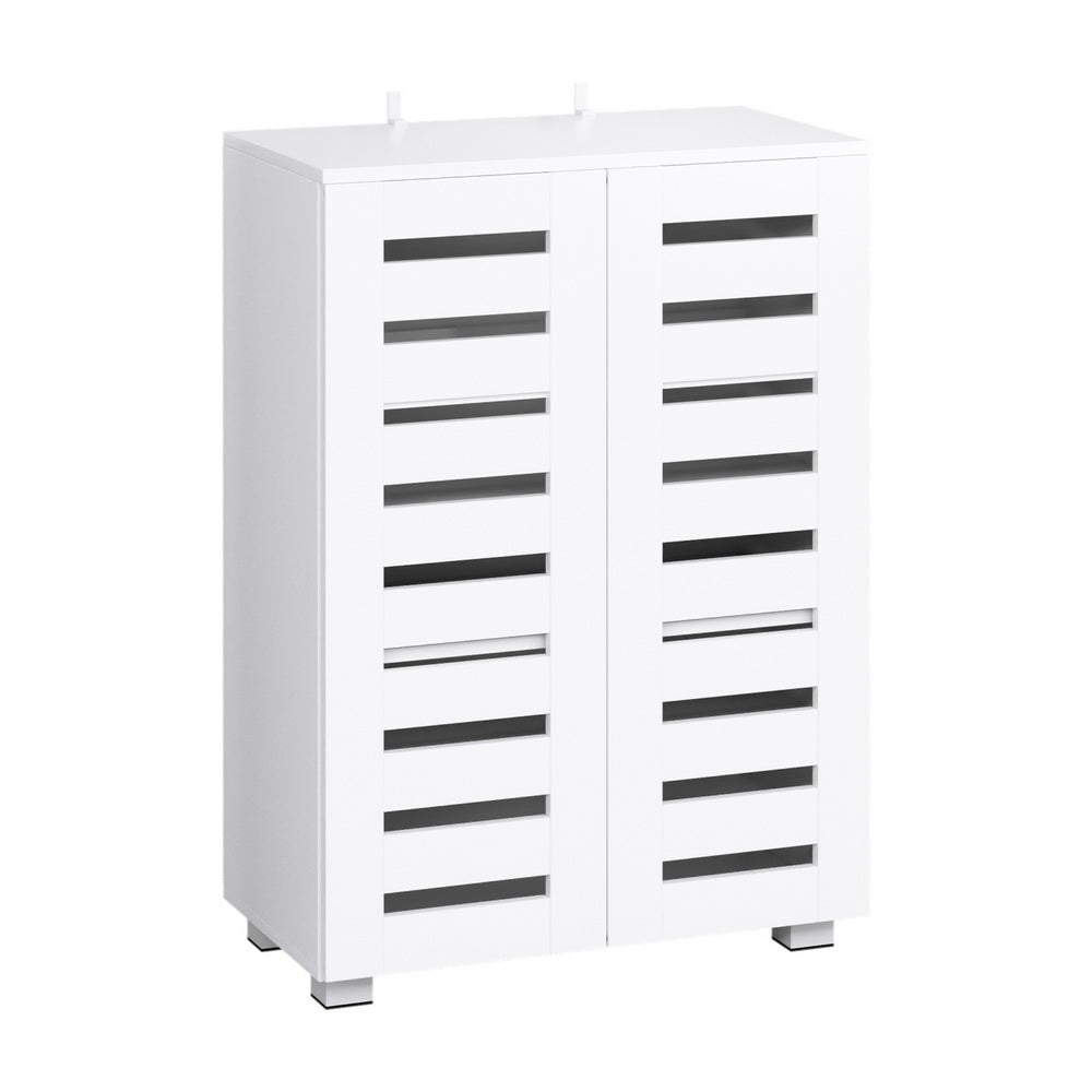 Bentley Shoe Cabinet – White – 20 Pairs