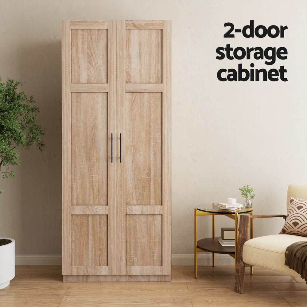 Alderon Tall Storage Cabinet – Pine – 180 cm