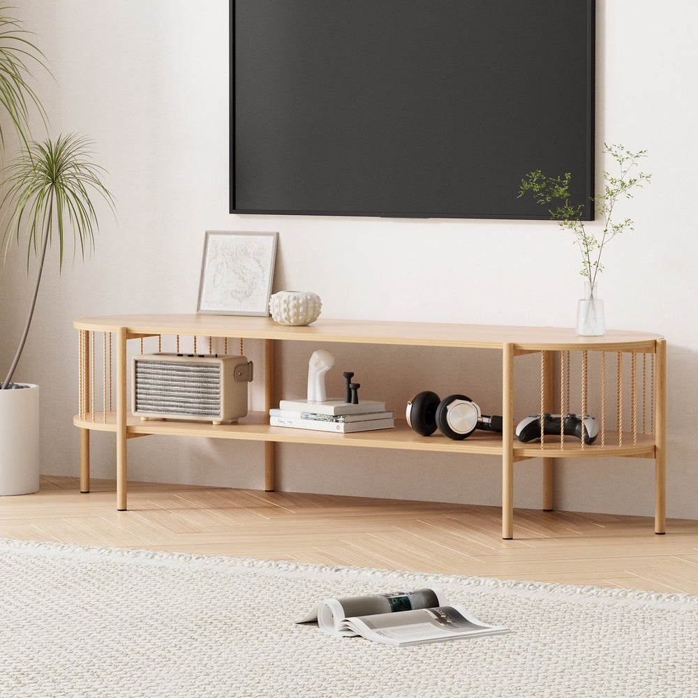 Atlas TV Unit Entertainment Unit Storage Shelf 148cm Pine