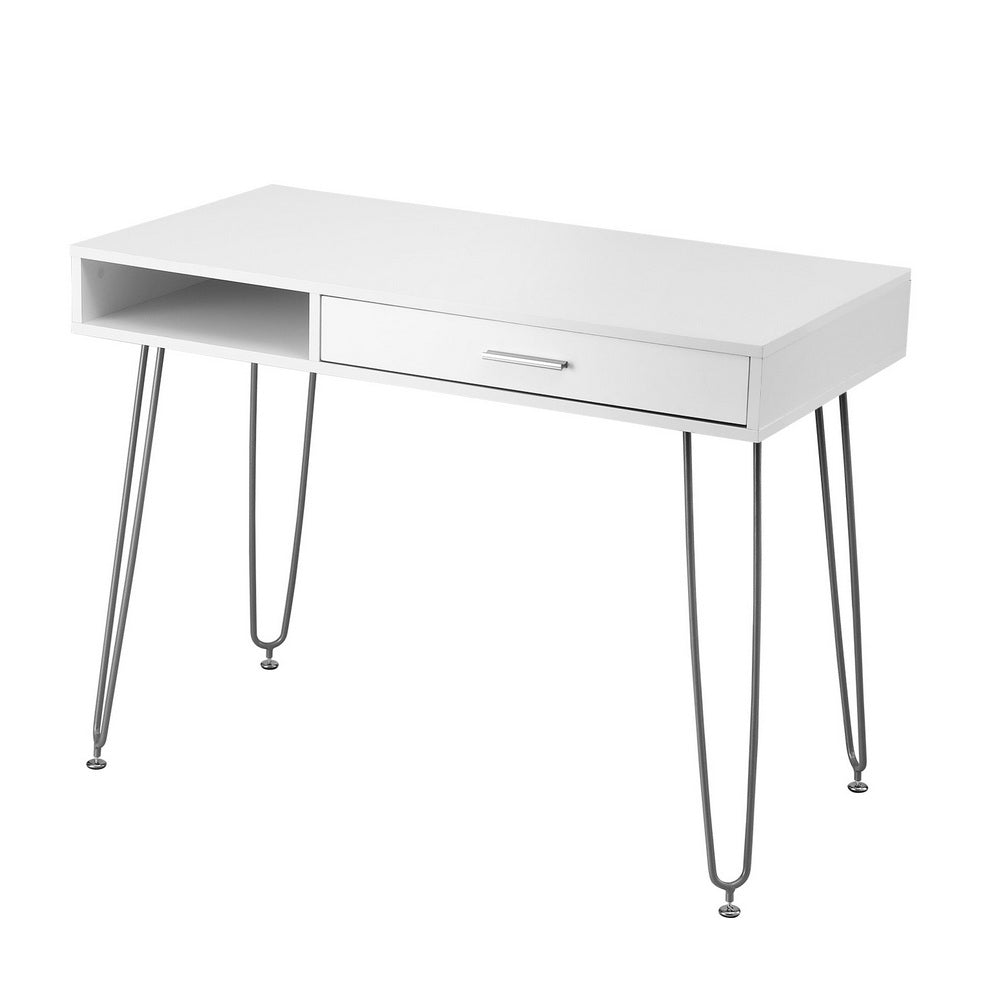 Computer Desk Drawer Cabinet Home Office Desks Workstation 100cm White