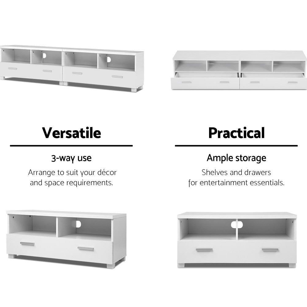 Elvara Entertainment Unit – White – 180cm