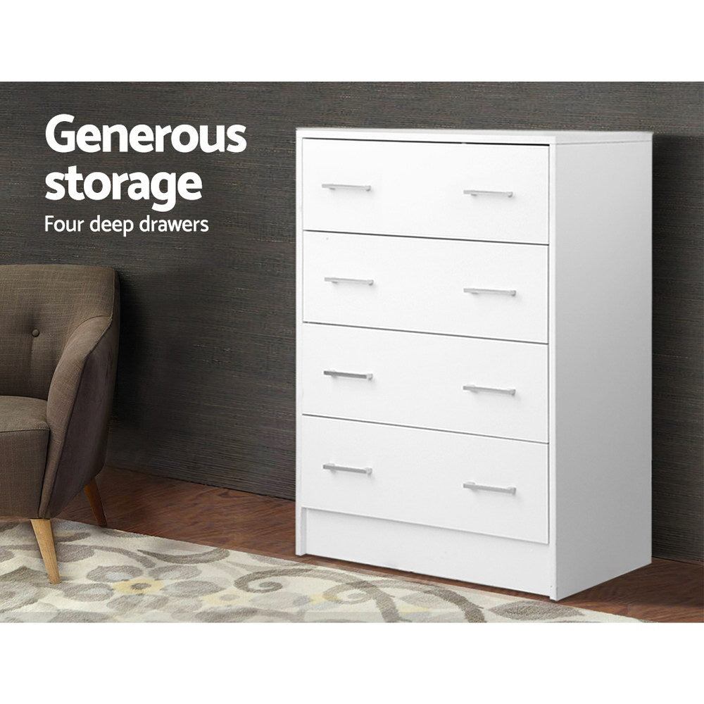Ashton 4-Drawer Storage Chest – White