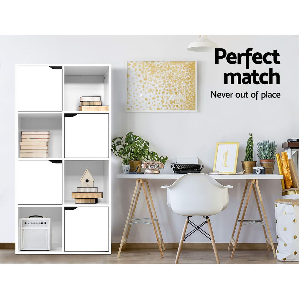 Modena Cube Display Shelf – White – 8 Cube