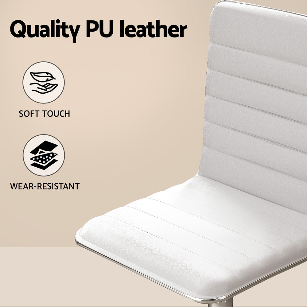 Volos Computer Desk and Office Chair Set – White – 100 cm