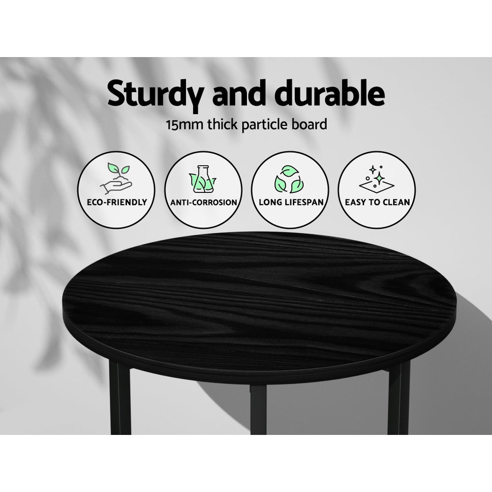 Martha C-Shape Side Table – Black